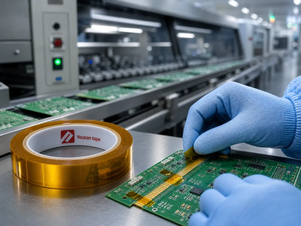 High temperature masking tape for wave soldering